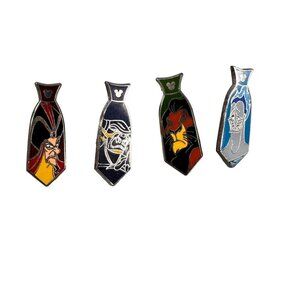 Disney Villains Necktie Trading Pin Hades Scar Hidden Mickey Brooch Jewelry